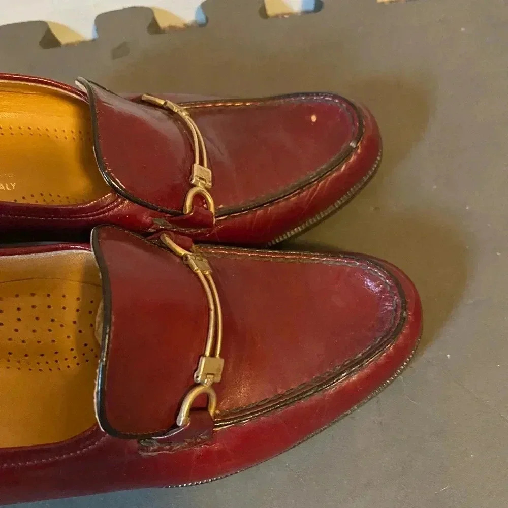 Rasprini Womens Vintage Leather Loafer Shoes - Picture 9 of 9